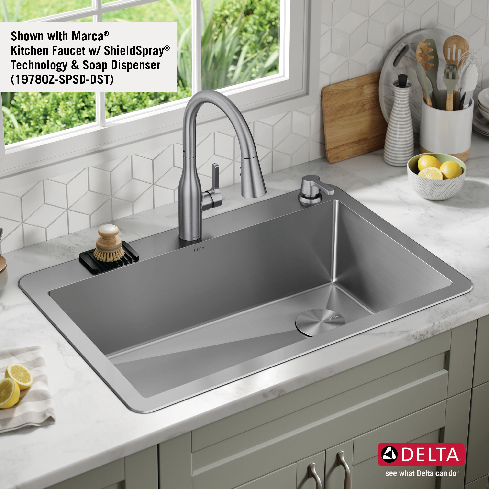 33” Drop-In Undermount Stainless Steel Single Bowl Kitchen Sink